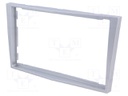 Radio mounting frame; Opel; 2 DIN; silver