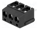 PCB terminal block; angled 90°; 5mm; ways: 3; on PCBs; 2.5mm2; 16A