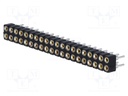 Socket; pin strips; female; PIN: 40; turned contacts; straight