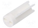 Spacer sleeve; LED; Øout: 6mm; ØLED: 5mm; L: 15.9mm; natural; UL94V-0