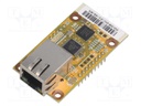 Module: Ethernet; Comp: W5500; uC: LPC11E36FHN33; 3.3VDC; TTL