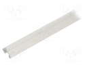 Profiles for LED modules; white; L: 1m; 45-ALU; aluminium; angular