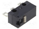 Microswitch SNAP ACTION; without lever; SPDT; 0.1A/30VDC; Pos: 2