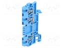 Splice terminal: rail; 1.5mm2; ways: 1; terminals: 3; blue; wemid