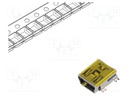 Socket; USB B mini; SMT; PIN: 5; horizontal; Package: tape; 750pcs.