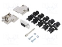 D-Sub HD; PIN: 15; female; shielded,metalized; angled 45°; UNC4-40