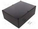 Enclosure: multipurpose; X: 174mm; Y: 224mm; Z: 80mm; ABS; black