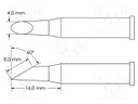Soldering Tip, Hoof/60° Bevel, 4 x 16 mm, Soldering Station