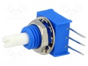 Potentiometer: shaft; single turn; 10kΩ; ±20%; 0.25W; linear; THT