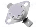 Sensor: thermostat; Output conf: NC; Topen: 70°C; Tclos: 55°C; 10A