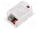 Power supply: switched-mode; LED; 17W; 24÷42VDC; 250÷400mA; IP20