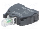 Illuminating unit; 22mm; Harmony XB4; -25÷70°C; Illumin: LED