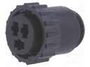 Plug; female; PIN: 3; w/o contacts; CPC Series 3; for cable