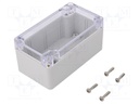Enclosure: multipurpose; X: 65mm; Y: 115mm; Z: 55mm; polycarbonate