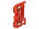 Splice terminal: rail; 0.08÷1.5mm2; ways: 1; terminals: 2; red; 800V