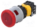 Switch: emergency stop; Stabl.pos: 2; NC x2; 30mm; red; IP65; Pos: 2