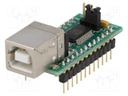 Module: USB; UART; USB B,pin strips; -40÷85°C; 3.3÷5.25VDC