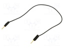 Test lead; 60VDC; 30VAC; 3A; banana plug 1mm,both sides; black
