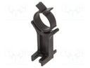 Harness Board Bundle Retainer, M3 Screw Mount, Nylon 6.6, Black, 12.7mm Dia, 27.2mm Standoff Height