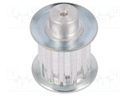 Belt pulley; T5; W: 16mm; whell width: 27mm; Ø: 18.25mm; aluminium