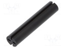 Spacer sleeve; LED; Øout: 4.8mm; ØLED: 3mm; L: 25mm; black; UL94V-0