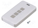 Enclosure: for remote controller; X: 39mm; Y: 71mm; Z: 11mm