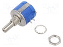 Potentiometer: shaft; multiturn; 10kΩ; 2W; ±5%; 6.3mm; linear