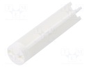 Spacer sleeve; LED; Øout: 6mm; ØLED: 5mm; L: 25.4mm; natural; UL94V-0