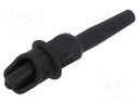 Crocodile clip; 10A; Grip capac: max.9mm; black; soldered