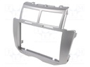 Radio mounting frame; Toyota; 2 DIN; silver