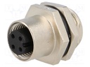 Socket; M12; PIN: 4; female; A code-DeviceNet / CANopen; soldering