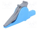 Crocodile clip; 36A; 1kVDC; blue; Grip capac: max.41mm