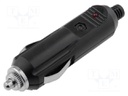 Cigarette lighter plug; 5A; Sup.volt: 12÷24VDC