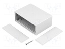 Enclosure: with panel; X: 89mm; Y: 65mm; Z: 36mm; ABS; grey