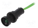 Indicator: LED; recessed; 230VAC; Cutout: Ø10mm; IP20; 300mm leads