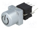 Switch: keypad; Pos: 2; DPDT; 0.1A/30VDC; silver; Illumin: LED; blue