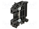 Splice terminal: rail; 0.5÷4mm2; ways: 1; terminals: 2; black; TS35