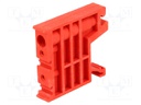 Holder; Application: ZUG; red; Width: 10mm; polyamide; TS35; UL94V-0