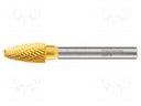 Rotary burr; Ø: 12mm; L: 70mm; metal; Working part len: 25mm
