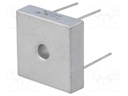 Single-phase bridge rectifier; Urmax: 100V; If: 35A; Ifsm: 400A