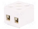 Terminal block; screw terminal; ways: 2; 4mm2; terminals: 4; 500V