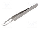 Tweezers; 115mm; for precision works; Blades: curved,narrowed
