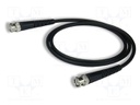 Test lead; BNC plug,both sides; Len: 1.5m; black; Z: 50Ω; RG58CU