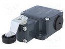 Limit switch; lever R 40mm, plastic roller Ø20mm; NO + NC; 10A