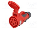 Connector: AC supply 3-phase; socket; female; 16A; 400VAC; IP44