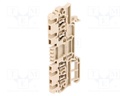 Splice terminal: rail; 1.5mm2; ways: 1; terminals: 4; beige; wemid