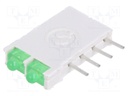 LED; in housing; green; 1.8mm; No.of diodes: 2; 10mA; 38°; 2.1V