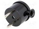 Connector: AC supply; plug; Layout: 2P; Type: round,MINI; black