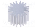 Heatsink; LED; Ø: 20mm; H: 15mm