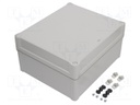 Enclosure: multipurpose; X: 291mm; Y: 341mm; Z: 168mm; polycarbonate
